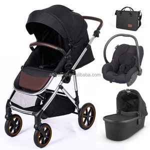 <span class=keywords><strong>Poussette</strong></span> de siège de voiture de vélo en or vente directe d'usine EN1888-1:2018 + A1:<span class=keywords><strong>2022</strong></span> <span class=keywords><strong>poussette</strong></span> de bébé 3 en 1 - Product Image 5