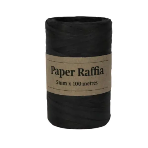 YuHe papier raphia fil papier ficelle torsadé artisanat cordon corde en brun blanc noir ficelle papier 1.5mm en paquet prix pas cher