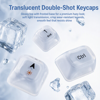 Clavier sans fil Crystal Arc 708, 105 touches, avec cadre ergonomique incliné, touches BT1 BT2 BT3, type C, 2000 mAh pour PC