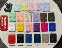 Support de téléphone pliable magnétique en silicone violet pour smartphone, support pratique à ventouse pour tous les téléphones