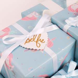Top Reversible Mermaid <b>Paper</b> Gift <b>Wrapping</b> <b>Paper</b> <b>Roll</b> Happy <b>Birthday</b> <b>Paper</b> For Florists - Product Image 6