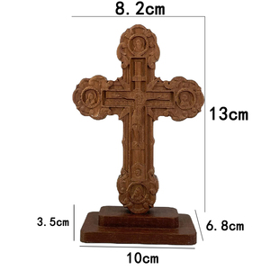 Bằng Gỗ Thủ Công Mỹ Nghệ Tôn Giáo Khắc Thân Thiện Với Môi Chéo Đứng Trang Trí Nhà Quà Tặng - Product Image 3