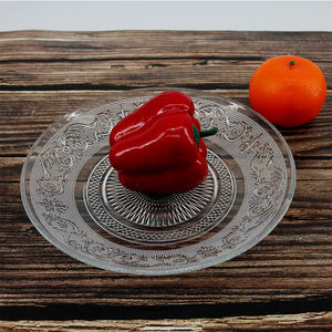 Plato de <span class=keywords><strong>cena</strong></span> de vidrio de alta calidad, juego de platos de ensalada, cargador de vidrio transparente, novedad de <span class=keywords><strong>2022</strong></span> - Product Image 6