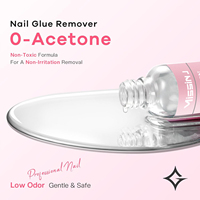 Dissolvant professionnel 30ML à action rapide pour colle à ongles en gel, formule douce, sans acétone ni éthanol, pour usage en salon et à domicile, pour faux ongles.