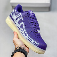 Chaussures de skate AF1 Air Force Skeleton originales, avec coussin d'air intégré, bout rond, semelle extérieure en caoutchouc, unisexe, décontractées, thème Halloween