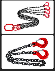 Cadena de elevación G80 de 6mm-32mm con pintura de horneado, eslinga de cuatro patas con ensamblajes, cadena de eslinga G80 para elevación - Product Image 3