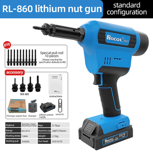 <span class=keywords><strong>Pistolet</strong></span> à rivets sans fil RL-860 20V, 20000N, haute performance, M3-M10, double batterie lithium, pour tôles et assemblages automobiles - Product Image 5