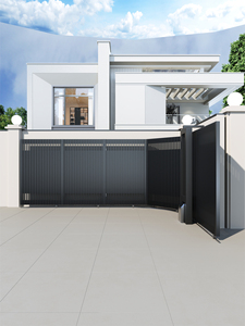 Portes pliantes coulissantes automatiques d'alliage d'aluminium de porte rétractable électrique intelligente durable pour l'hôtel de parc de cour de villa de jardin - Product Image 3