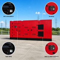 Groupe électrogène diesel super silencieux refroidi par eau 380V 400V ATS Télécommande 50/60Hz 1800 tr/min 200A Alternateur 100% cuivre pour