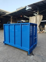 Bac de recyclage industriel pour déchets et rebuts avec benne basculante pour chariot élévateur, bac de stockage robuste et rayonnages et étagères de stockage de conteneurs