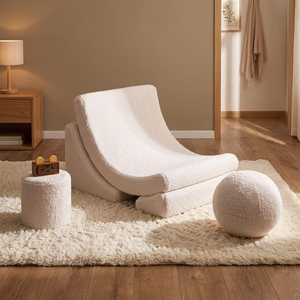 Sillón Reclinable de Felpa para Niños, Forma de Luna, Sofá Suave para Niños Pequeños, Muebles para Dormitorio y Sala de Juegos, Venta al Por Mayor de Fábrica - Product Image 2