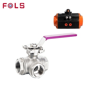 Válvula de Bola Roscada de 3 Vías WCB CF8 CF8M de Acero Inoxidable 316, 1000 WOG PN63, Estándar ASTM, Puerto NPT Tipo T/L con Base de Montaje - Product Image 4