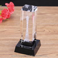 Torre de Cantón grabada con láser 3D personalizada, trofeo de cristal de estilo moderno y tradicional de dibujos animados vintage religioso disponible en Dubái