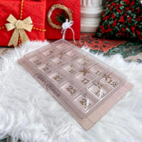Calendrier de l'Avent personnalisé en papier avec 24 compartiments numérotés, boîte cadeau surprise