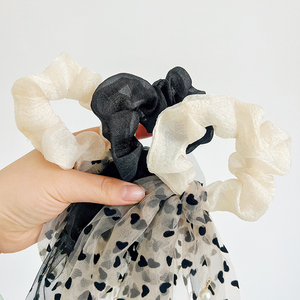 Diezi — couvre-chef en maille de perles pour femmes, accessoires de cheveux, à pois, sans métal, cordon de tête, dentelle, banderole, - Product Image 3