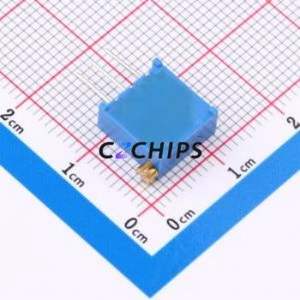 Resistencia Ajustable/Potenciómetro 3296X-502, Componente de Orificio Pasante (THT)-3P, 9.5x4.8mm, Resistencia de 5kOhm, 10%, 500mW, 250ppm ℃ - Product Image 2