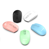 Mouse Nirkabel USB 2.4GHz 1600dpi 4-tombol Desain Ergonomis Optik Bertenaga Baterai Senyap untuk Laptop/PC Desktop Kantor