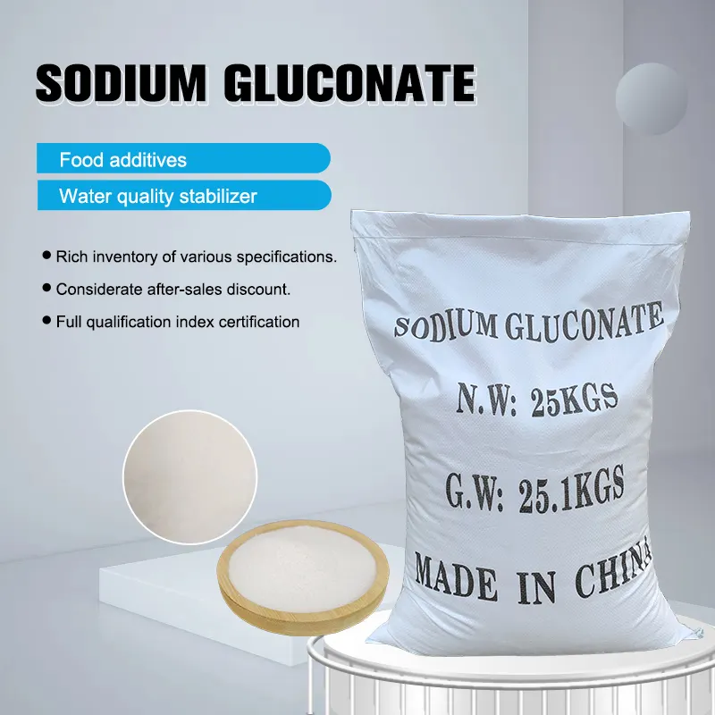 Glass Bottle Cleaning Agent Powder Sodium Gluconate Food Grade For Concrete