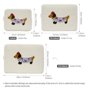 Étui pour tablette, pochette pour ordinateur portable de 9 à 11 pouces, mignon pour filles, étui pour ordinateur portable de 13 à 14 pouces pour Macbook <span class=keywords><strong>Air</strong></span>/Pro, fabriqué en matériau durable - Product Image 6