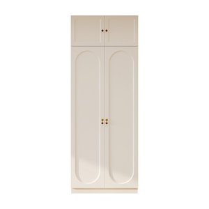 Armoire de rangement en acier style crème avec vitrine en verre à bord étroit pour l'entrée et le salon - Product Image 3