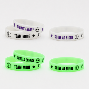 Pulseras Promocionales de Silicona con Logotipo Personalizado en Color, Brillantes en la Oscuridad, para Fanáticos de Clubes Deportivos - Product Image 1