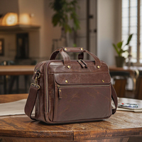 Sacoche pour ordinateur portable professionnelle imperméable pour hommes, 15,6 pouces, sac messager d'affaires antivol avec bandoulière