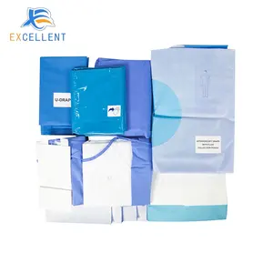 New Promotion 2024 Sterile Surgical Kits Factory High Quality Lower Extremity Laparotomy Drape Kit Pack Surgical Gown