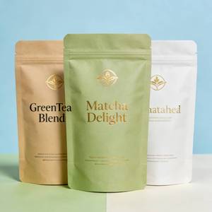 Sachet Doypack Kraft thermoscellable à soufflet latéral - Emballage biodégradable pour céréales, flocons d'avoine et <span class=keywords><strong>granola</strong></span> - Product Image 5