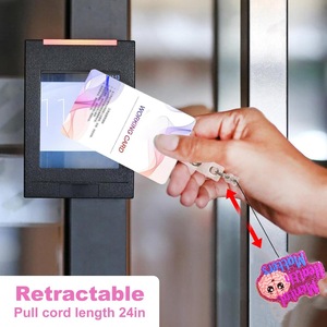 In stock ID badge scroll 360-degree alligator <b>clip</b> retractable easy-pull keychain anti-loss ID badge <b>buckle</b> - Product Image 3