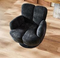 Fauteuil pivotant de luxe italien STG, base en métal, design élégant, pour salon, chambre, bureau, chaise de loisirs haut de gamme.