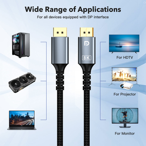 <span class=keywords><strong>สาย</strong></span>เคเบิล DP to DP 8K60hz 4K144hz สำหรับจอภาพ <span class=keywords><strong>1.4</strong></span> - Product Image 4