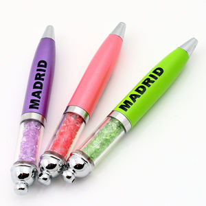 Stylo bille en métal avec logo personnalisé, cristal coloré, nouvelle tendance, largeur d'écriture 1,0 mm - Product Image 3