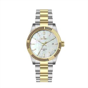 Relojes de Pulsera de Lujo con Esfera de Nácar OEM, Bisel Acordonado de Acero Inoxidable de Alta Calidad y Movimiento Automático 8215 - Product Image 2