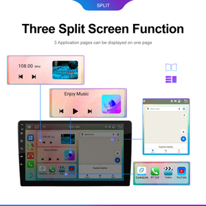 Podofo đài phát thanh xe 10.1 ''4 + 64GB IPS màn hình Android DIN đôi 8 Core Carplay Android tự động BT <span class=keywords><strong>WIFI</strong></span> GPS DSP FM RDS autoradio - Product Image 3