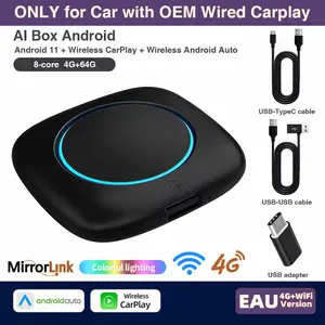 Android 11 LED Wireless CarPlay Box Smart TV Compatibility With YouTube And Netflix Support