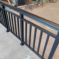 Balustrade en tube d'aluminium ZJ couleur personnalisée avec double rail supérieur pour projets de balcons et de terrasses de villas