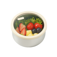 Boîte à lunch ronde en acier inoxydable anti-fuite, ensemble bento 3 pièces avec construction sans BPA, récipient alimentaire moderne pour les voyages