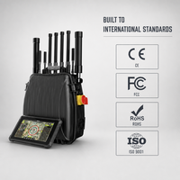 Système de surveillance du spectre RF portable, réseau de 9 antennes, boîtier robuste, terminal de contrôle par tablette, sac à dos pour la surveillance de l'espace aérien, OEM, 2 km
