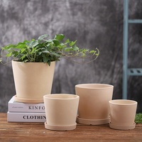 Pot de fleur de fleurs et de plantes en céramique d'argile de ciment minimaliste moderne nordique