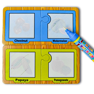 Cartes éducatives personnalisées à révéler à l'eau, cartes de coloriage magiques réutilisables à l'eau pour enfants, jouet d'apprentissage sans dégâts pour tout-petits - Product Image 2