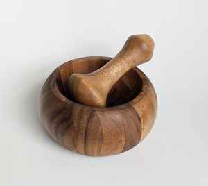 Juego de mortero de madera duradero para ajo y especias, herramienta de cocina hecha a mano de HUMAYUN WORLD CRAFTS a precio mayorista - Product Image 2