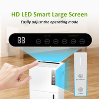 Déshumidificateur à compresseur de 6 L avec écran LED, dégivrage automatique et silencieux, déshumidificateur portable pour la maison et le sous-sol