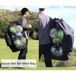 Sac multifonctionnel pour ballon de <span class=keywords><strong>football</strong></span> en <span class=keywords><strong>filet</strong></span> pour les sports d'extérieur Sac de rangement pour le basket-ball Sac de transport en <span class=keywords><strong>filet</strong></span> pour le volley-ball et le <span class=keywords><strong>football</strong></span> - Product Image 5