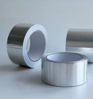 Ruban adhésif en aluminium argenté pour la protection des systèmes HVAC, résistant à la chaleur, avec colle à base d'eau, pour la réparation des conduites et des tuyaux, avec doublure.