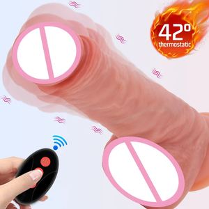 Juguete sexual vibrador de alta calidad, consolador de silicona con Control remoto inalámbrico Real Touch para mujer - Product Image 1
