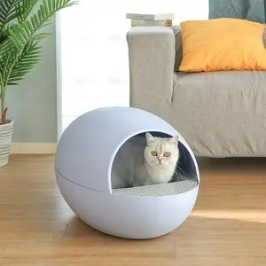 Toilette de nettoyage portable transparente pour animaux de compagnie pour chat en plastique autonettoyant nettoyage du bac à litière pour chat