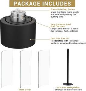 Cheminée à éthanol de <span class=keywords><strong>table</strong></span> moderne, design métallique écologique, sûre pour une utilisation intérieure/extérieure <span class=keywords><strong>sur</strong></span> bureau, avec emballage pour envoi postal - Product Image 4