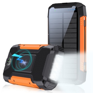 Banco de Energía Solar Portátil de 30000mAh al por Mayor, Cargador de Batería de Alta Capacidad para Teléfonos, Resistente al Agua, para Uso en Exteriores, Salida de 15W - Product Image 1