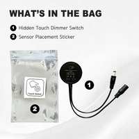 SHINECHIP STD01 DC12V/24V 5A 60W IP20 CCT Dimbare Smart Touch Sensor Schakelaar 5cm Detectiebereik ABS Materiaal voor Hotelkast