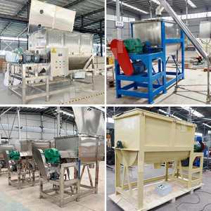 Mélangeur horizontal à double hélice à ruban chauffant pour pâte et poudre sèche, 100, 500, 1000, 2000 kg, pour engrais - Product Image 3